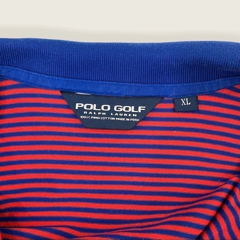 Ralph Lauren Polo Golf Striped 100% Cotton Shirt​​​​​​​​​​​​